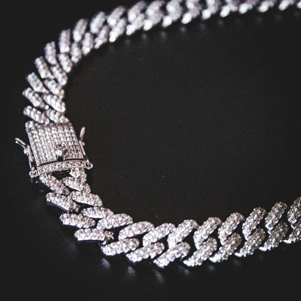Prong Clasp Diamond Classic Cuban Bracelet - Giovanni Astro