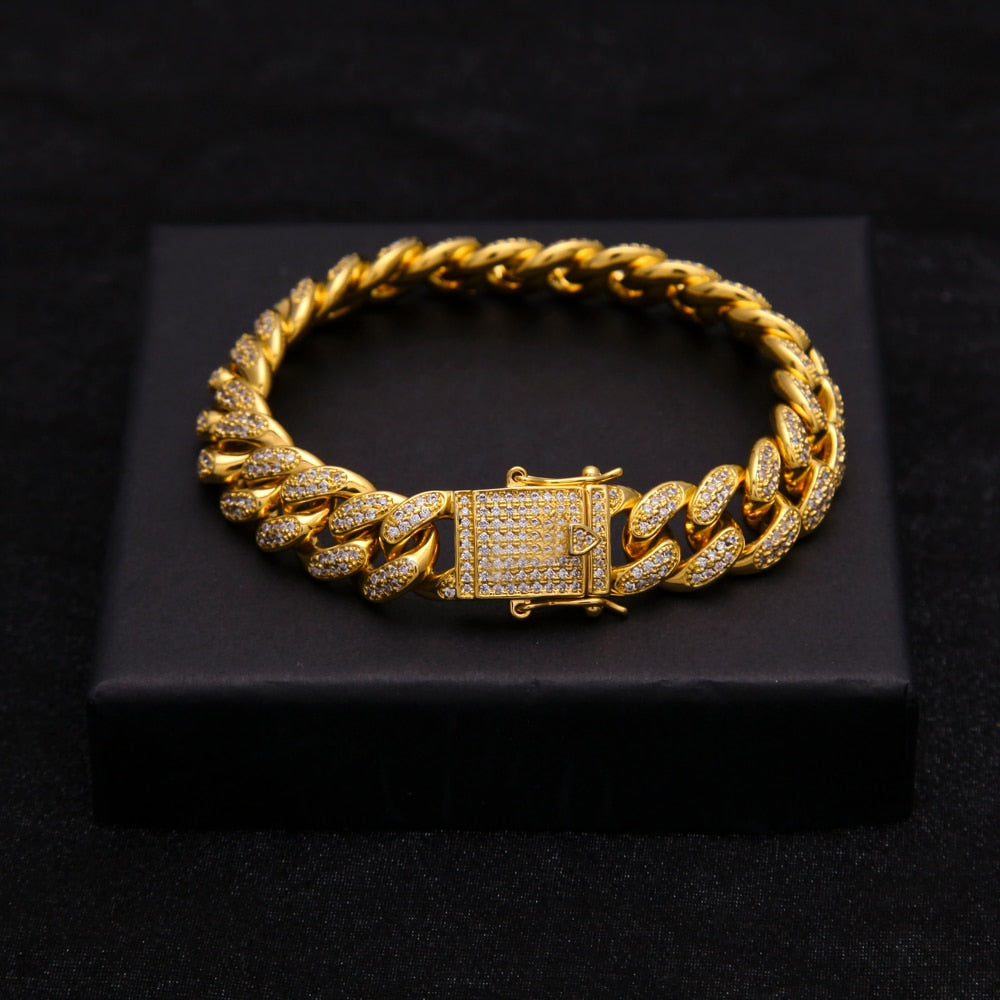 Prong Clasp Diamond Classic Cuban Bracelet - Giovanni Astro