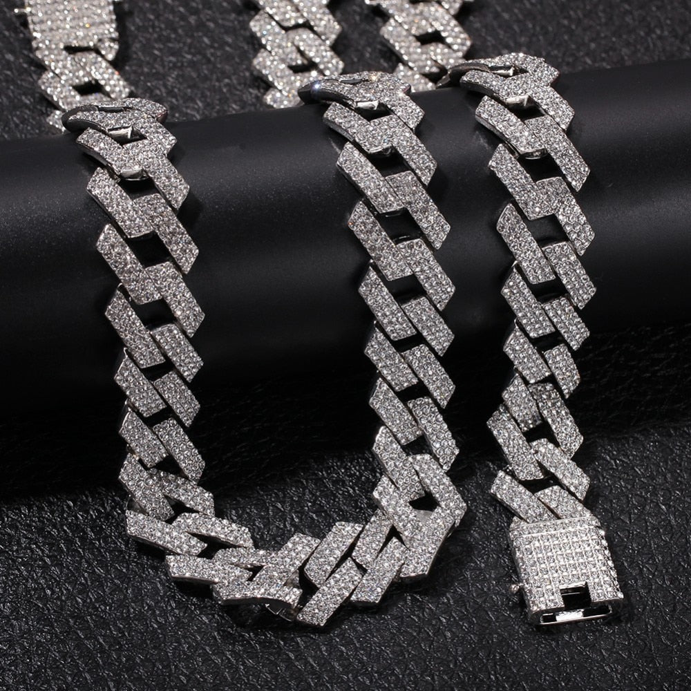 Prong Clasp Diamond Modern Cuban Chain - Giovanni Astro